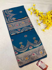 Silk Saree with Meenakari Weaving