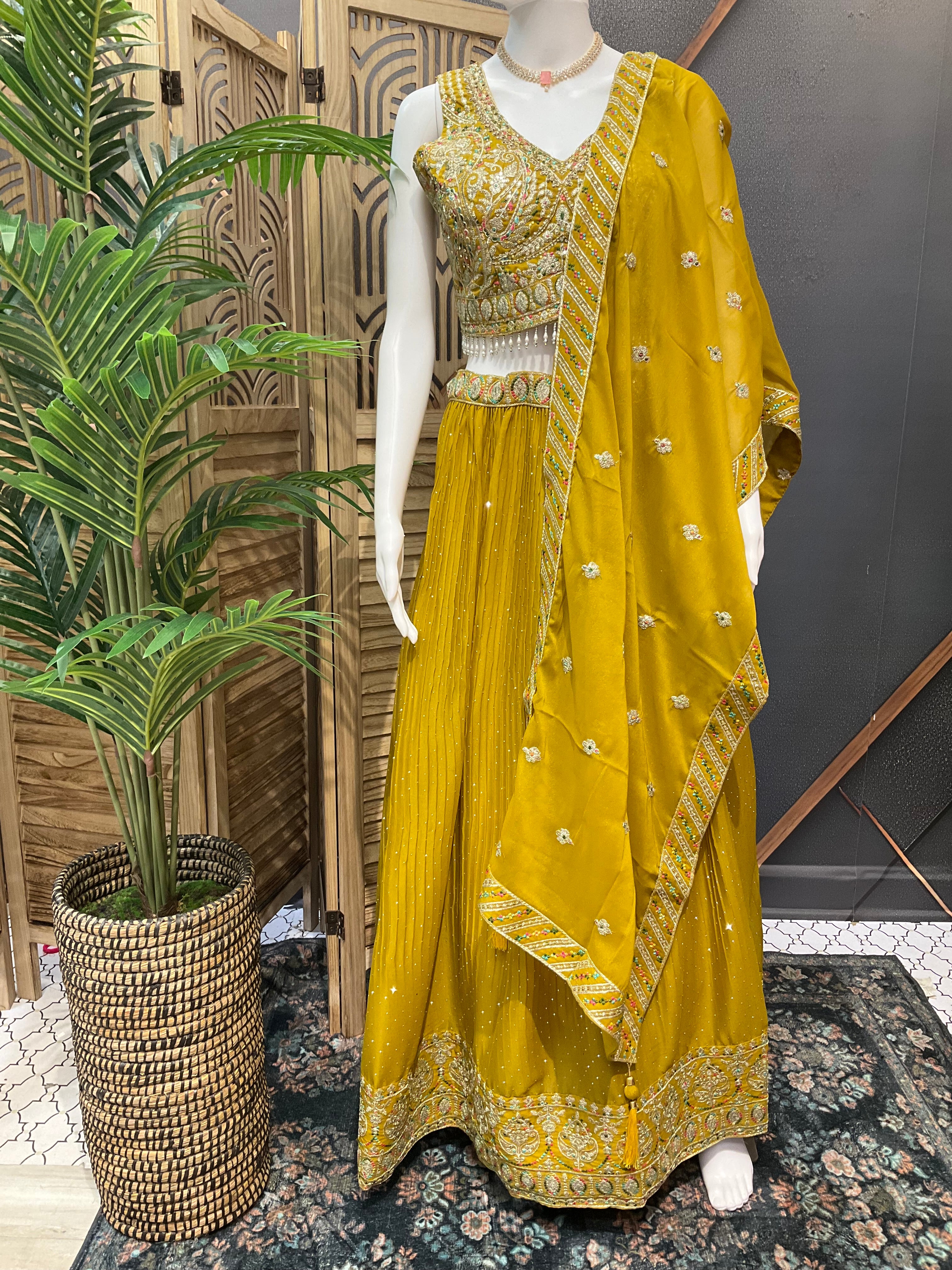 Heavy Party Wear Lehenga set with Embroidery work