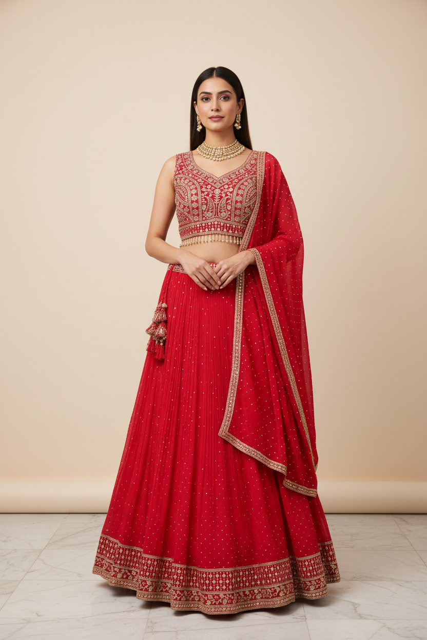 Party Wear Lehenga Choli Set - Wedding & Festive Occasions