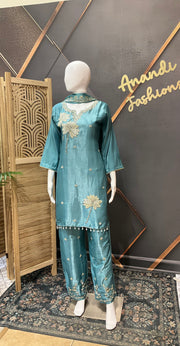 Blue Party Wear Kurti set