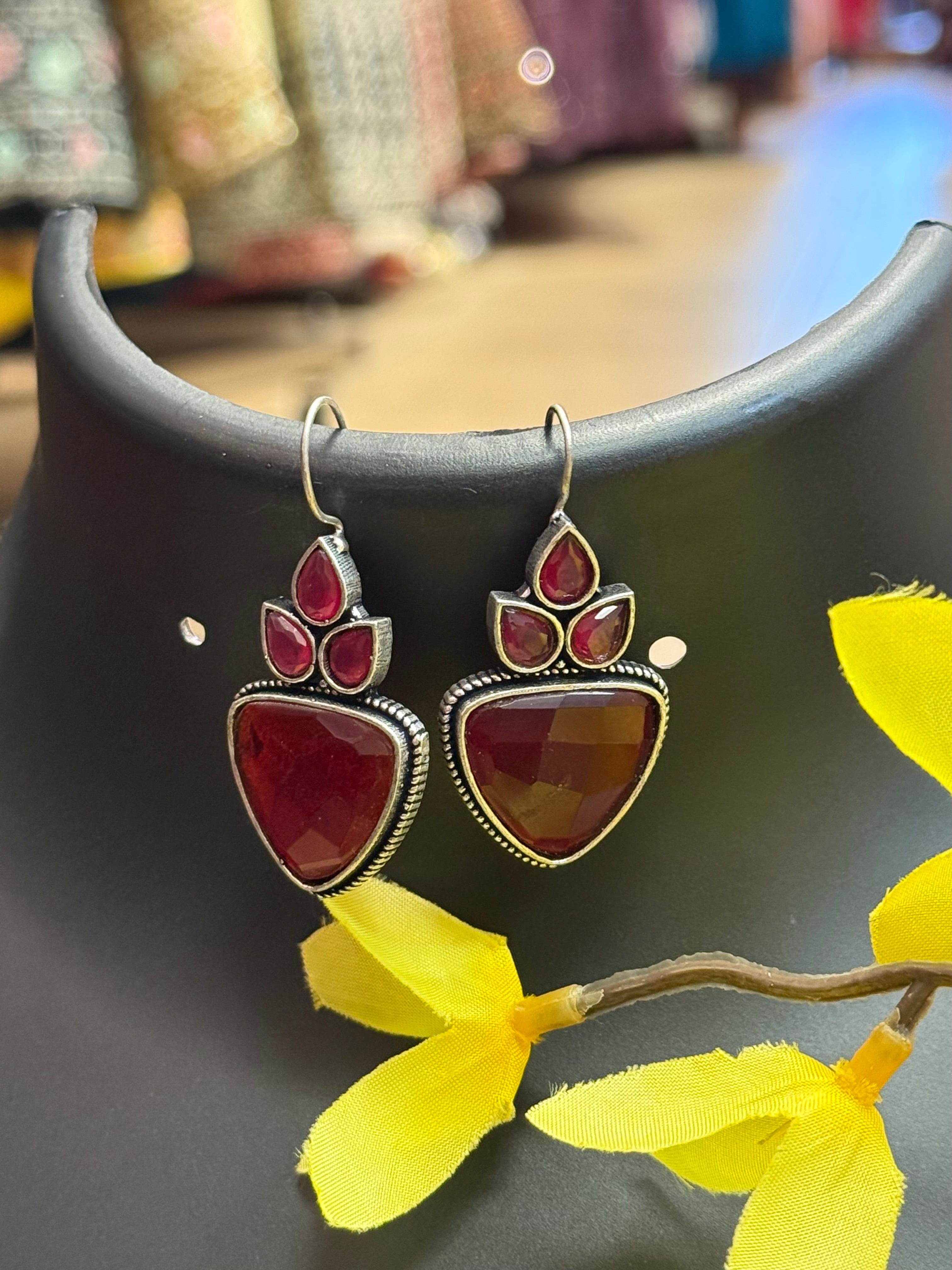 German Silver Hook Style/Hanging Earrings