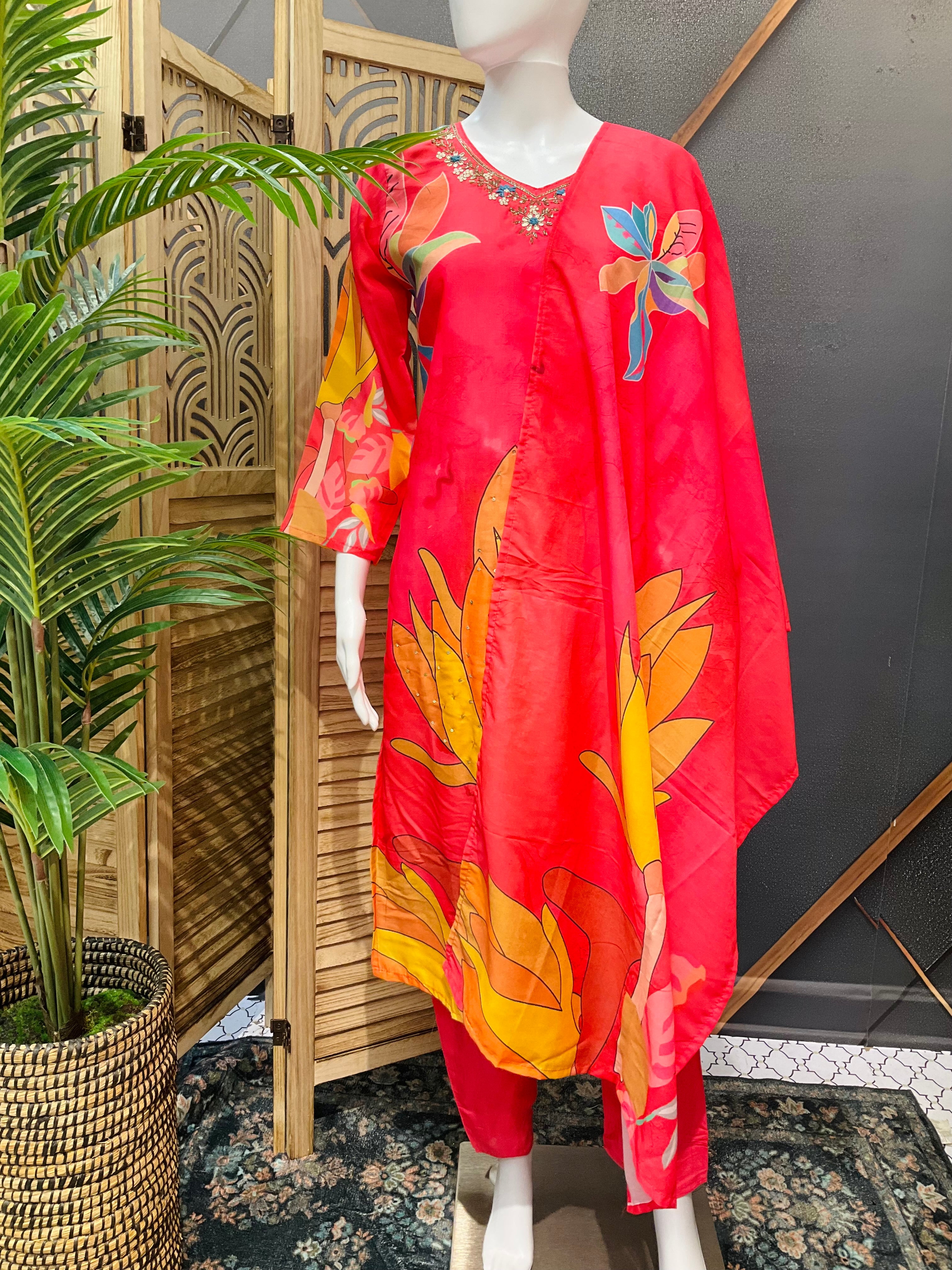 Party Wear- Chudidhar set- Pink