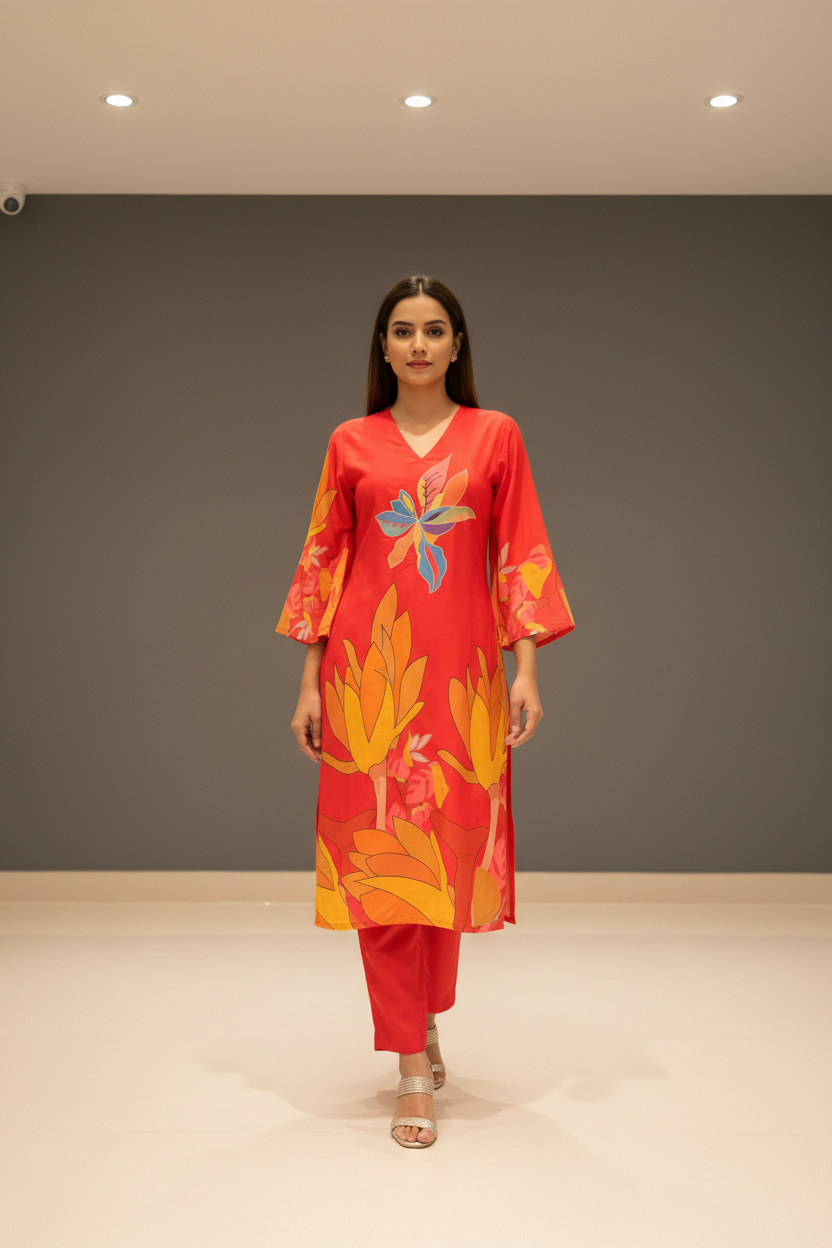 Women’s Chudidhar / Pink Kurti Set