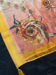 Multicolor Digital Print Organza Dupatta