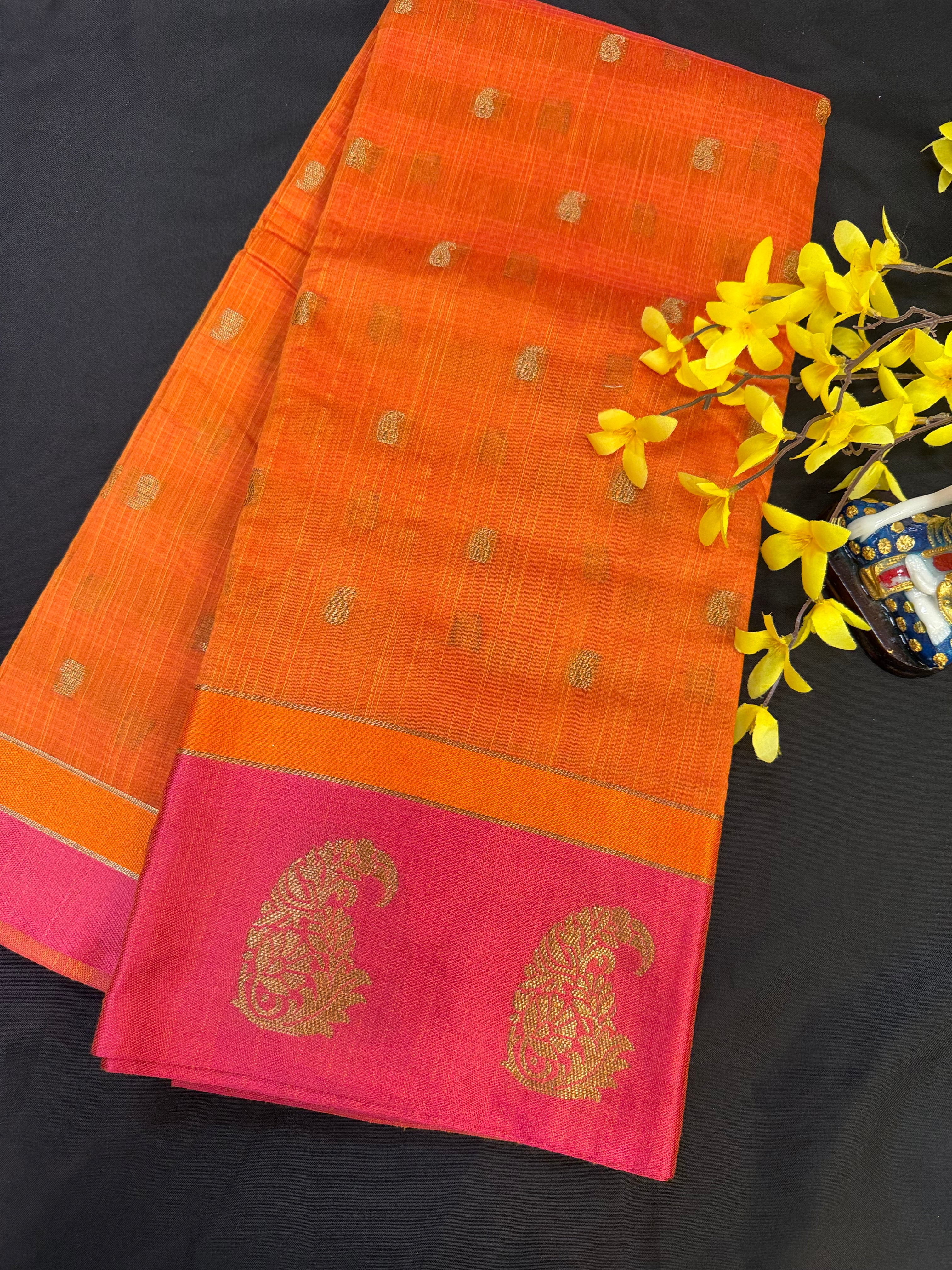 Orange Fancy Saree