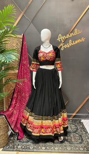 Garba Black Silk Chaniya choli