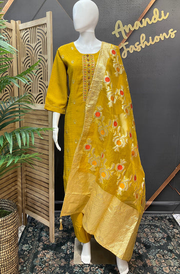 Mustard Yellow Kurti set
