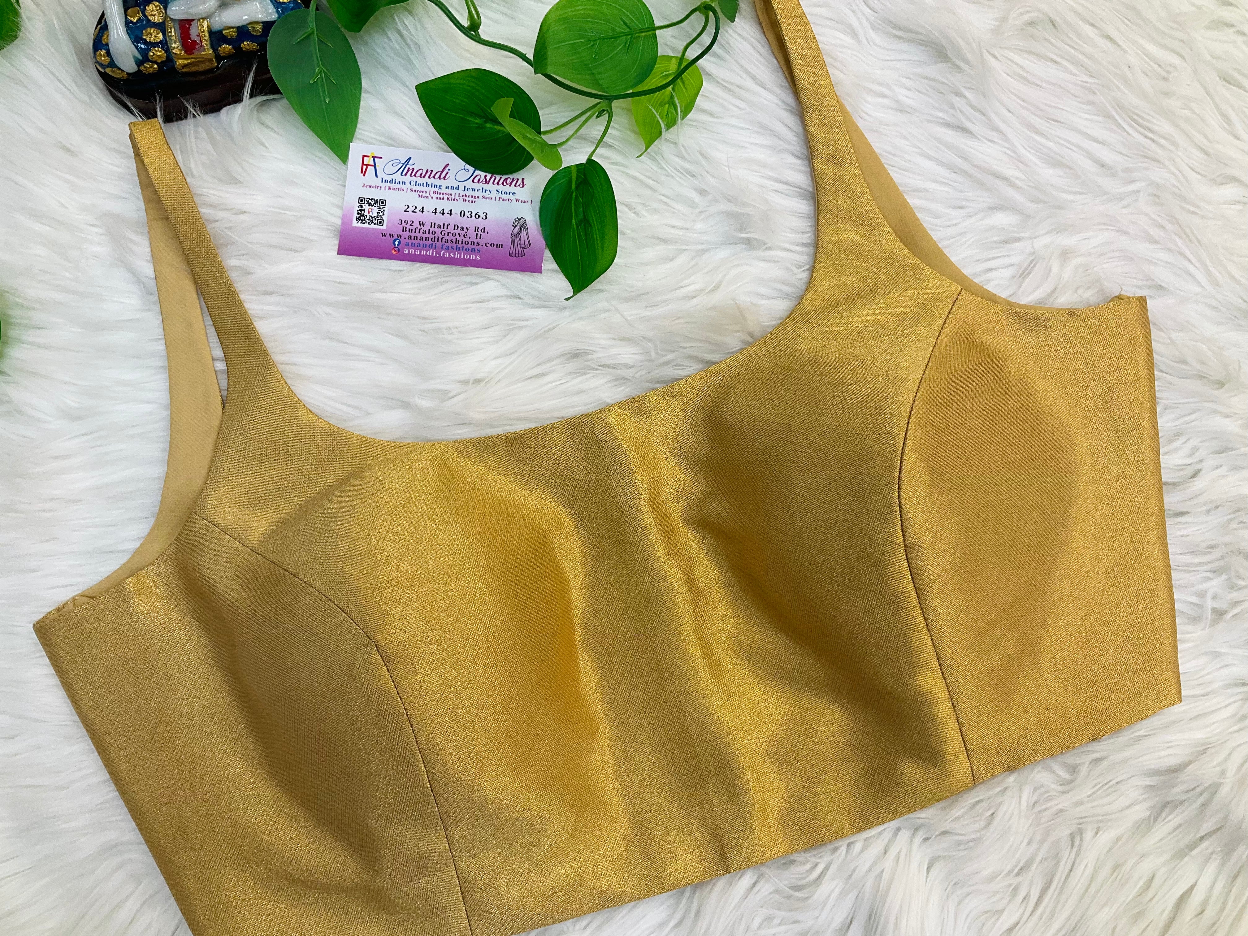 Size 38- Tissue Gold thin strap blouse