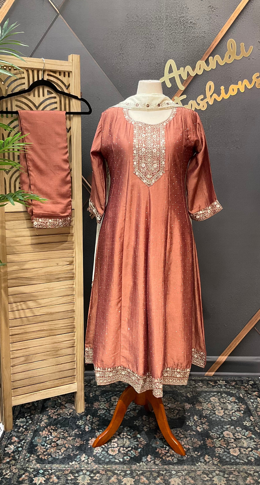 Plus Size Anarkali party Wear kurti set