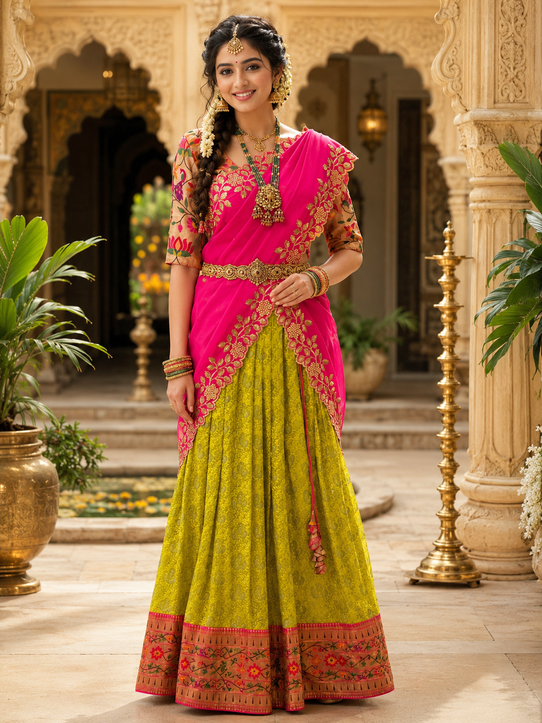Adults Banarasi Half Saree Set