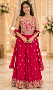 Teenage Girls Red Lehenga set