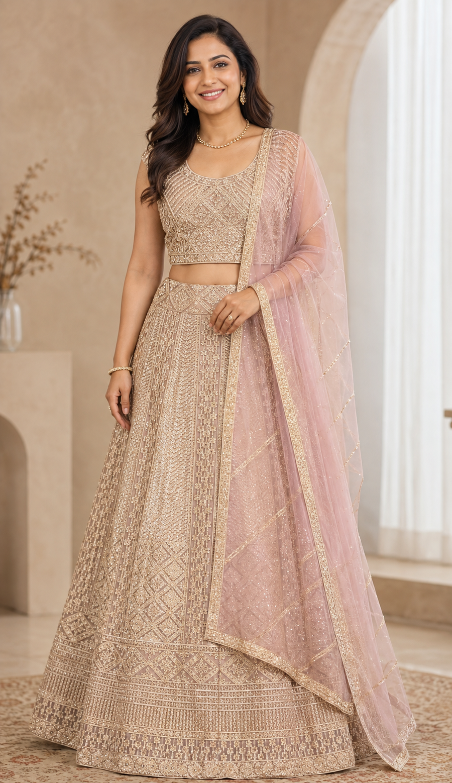 Plus size Heavy Work lehanga set