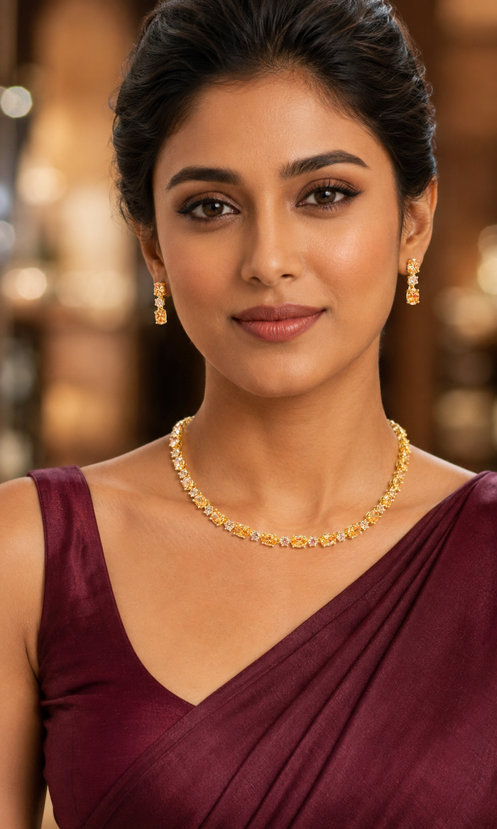 Single Line AD Necklace set