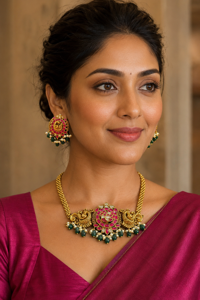 Jadau Kundan Choker set