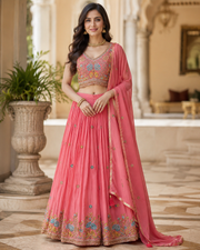 Pink Party Wear lehanga set
