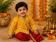 Boys’ Yellow Krishna Costume Set - Boys - Kurta Set - Anandi Fashions