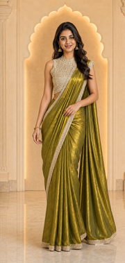 Green Ready to Wear Party wear saree