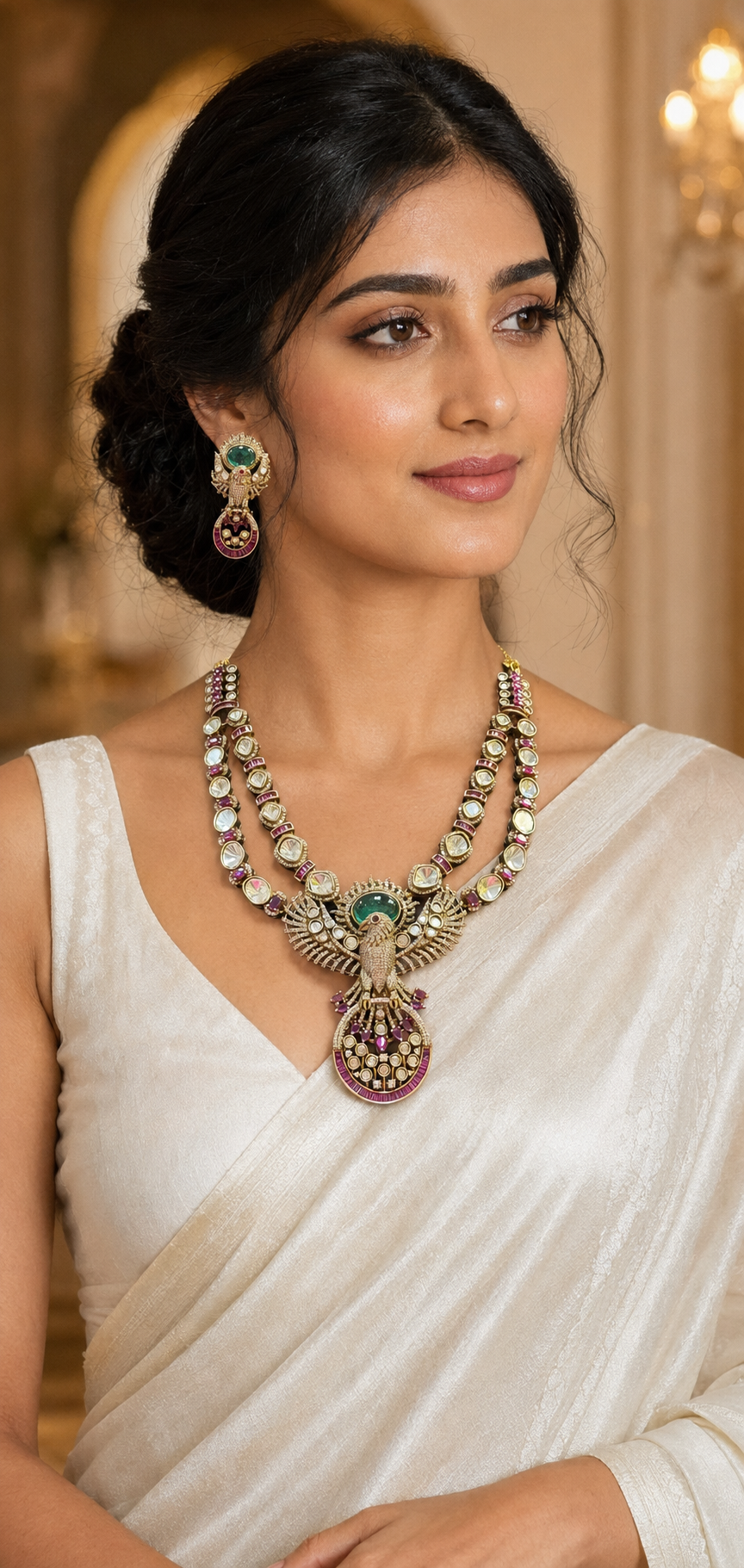 Premium Collections Mosanite Necklace set