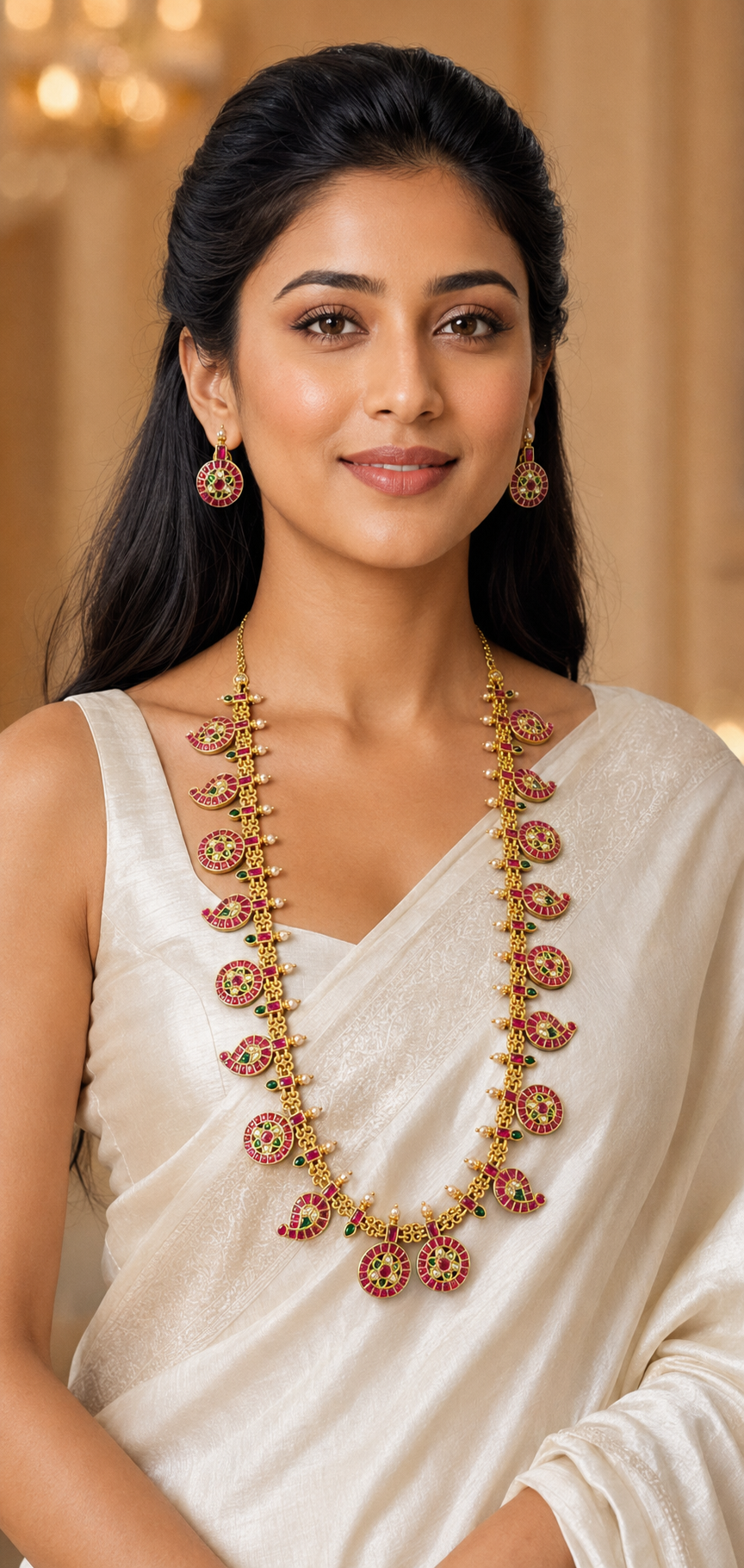Jadau Kundan Long Necklace set