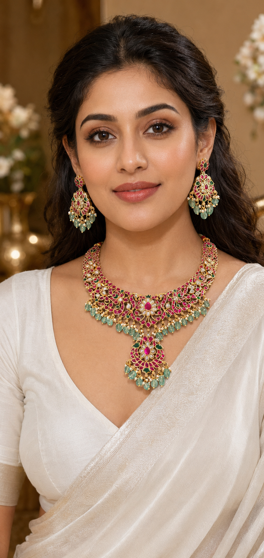 Premium Quality Traditional Jadau Kundan Necklace set