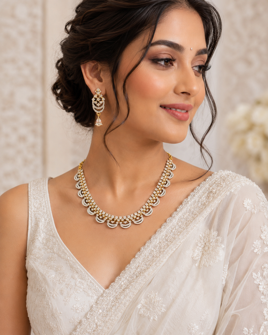 CZ Party Wear Necklace set
