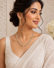 Simple CZ Necklace set