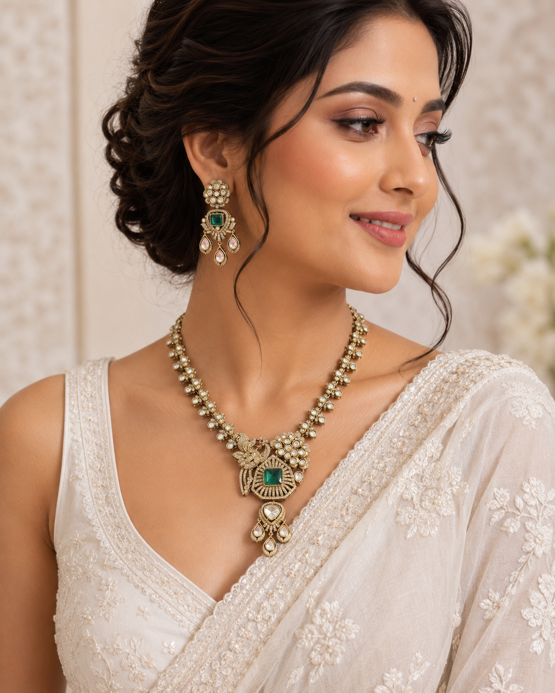 Kundan Victorian Necklace set