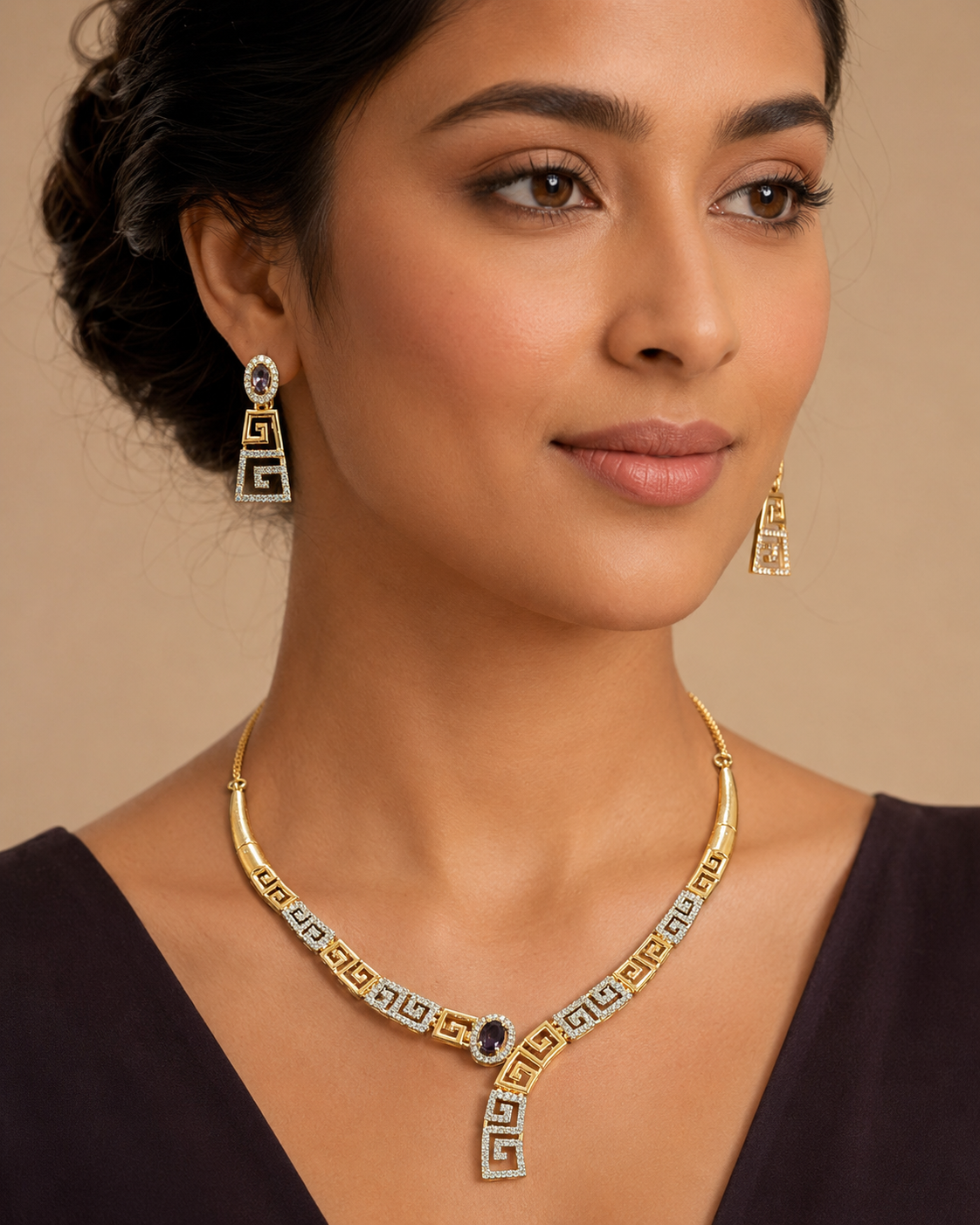 Rose Gold Necklace Set - Jewelry - Necklace Set - Anandi Fashions