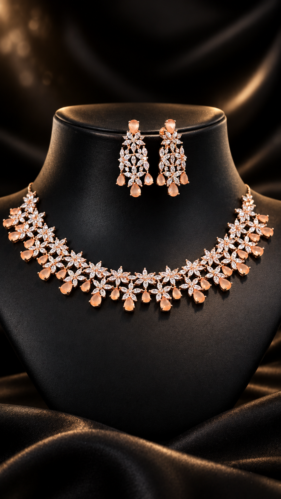 Rose Gold Necklace set - Jewelry - Necklace Set - Anandi Fashions