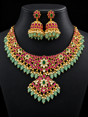 Jadau Kundan Necklace Set - Jewelry - Necklace Set - Anandi Fashions