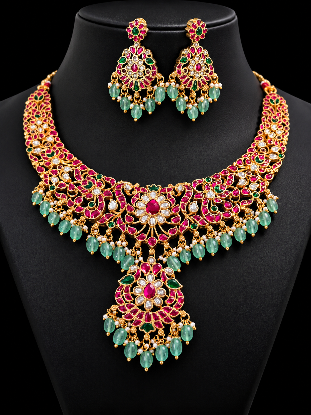 Traditional Jadau Kundan Necklace Set