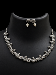 German Silver Lakshmi set Necklace Set