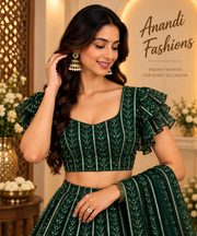 Bottle green blouse - Women - Blouse - Anandi Fashions