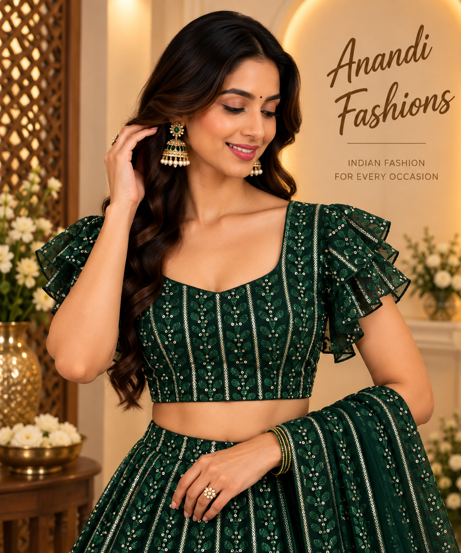 Bottle green blouse - Women - Blouse - Anandi Fashions