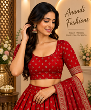 Red blouse - Women - Blouse - Anandi Fashions