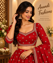Red color blouse - Women - Blouse - Anandi Fashions