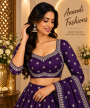 Purple color blouse - Women - Blouse - Anandi Fashions