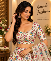 Crape Silk work Blouse - Women - Blouse - Anandi Fashions