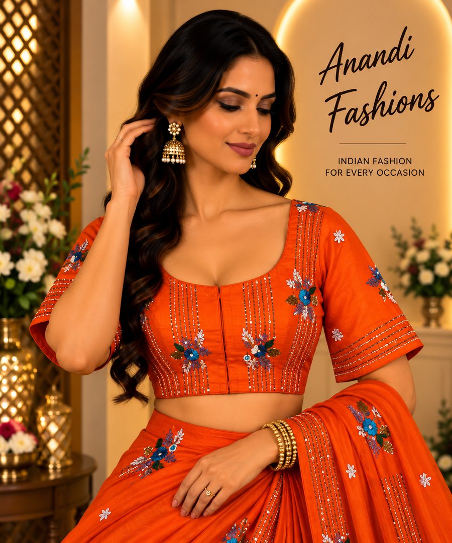 Embroidery Work Blouse - Women - Blouse - Anandi Fashions