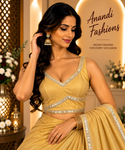 Plain Blouse with Gold Border