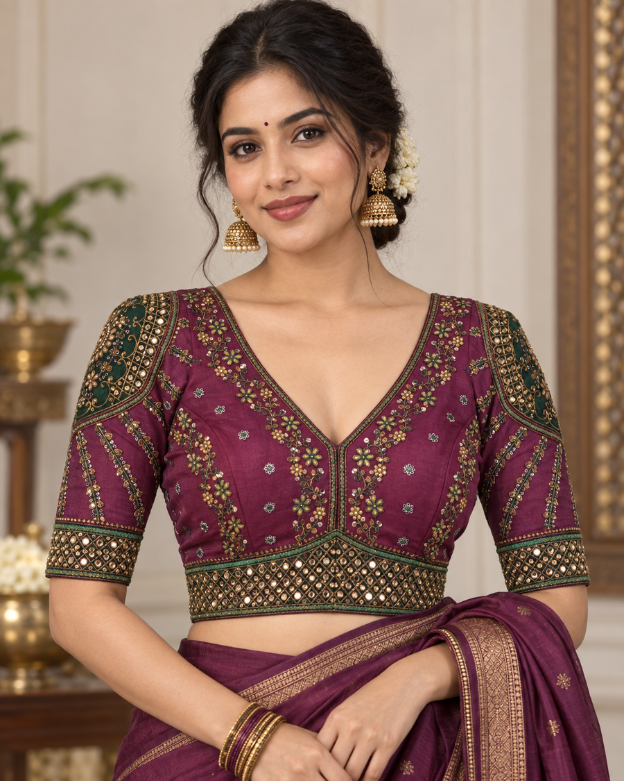 Purple Work Blouse