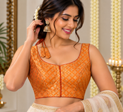 Benarasi Style Front Opening Brocade Blouse