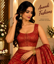 Maroon Brocade Blouse - Women - Blouse - Anandi Fashions
