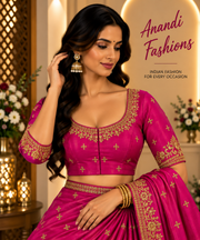 Front Opening Work Blouse - Women - Blouse - Anandi Fashions