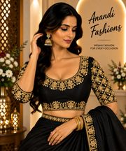 Black Work Blouse - Women - Blouse - Anandi Fashions