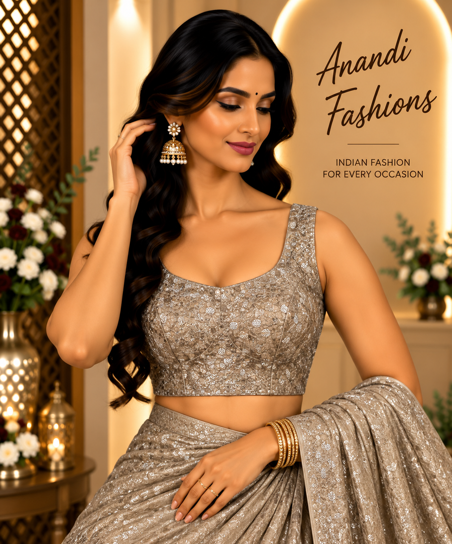 Gold Blouse - Women - Blouse - Anandi Fashions