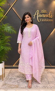 Pastel Lavender Kurti set
