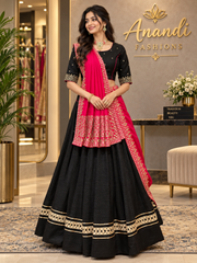 Black Silk Garba Chaniya choli