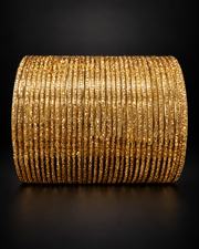 Gold Thin Metal Shinny Bangles sets - 36 pieces