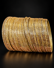 Gold Thin Metal Shinny Bangles sets - 36 pieces